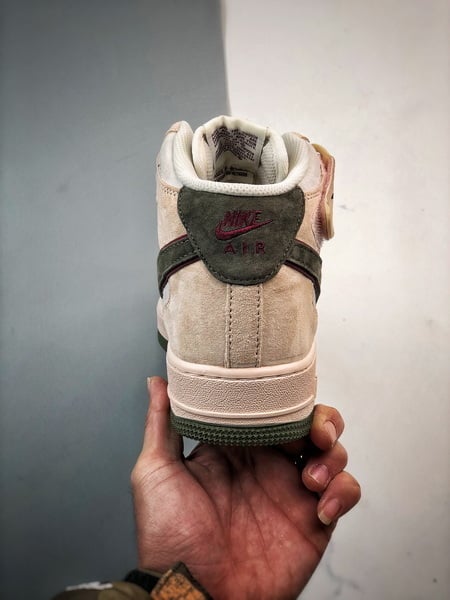 Air Force 1 07 Mid Cinzento Rosa e Verde Camurca - Vista 3