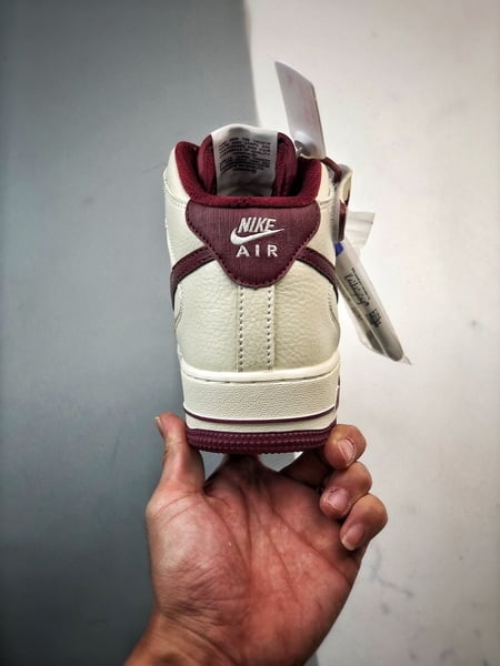 Air Force 1 07 Mid Branco e Vinho Caneta - Vista 3