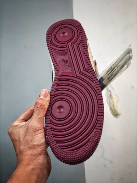 Air Force 1 07 Mid Branco e Vinho Caneta - Vista 4