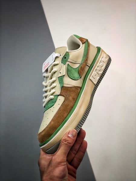 Air Force 1 Fontanka Desconstruido Bege Marrom e Verde - Vista 4