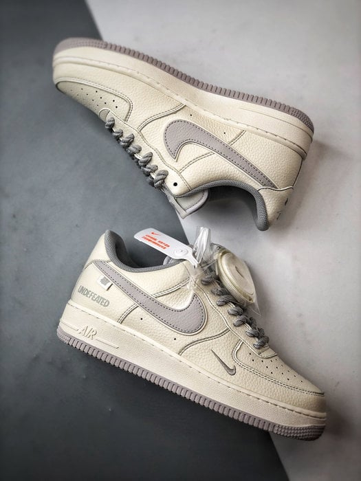 Air Force 1 Low Cinco Listras Corda Grossa Branco e Cinza - Vista 6