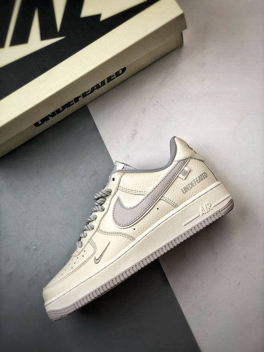 Air Force 1 Low Cinco Listras Corda Grossa Branco e Cinza - Vista 8