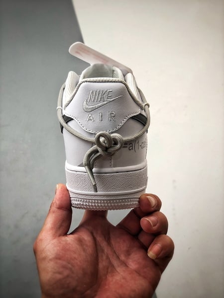 Air Force 1 Low Função Graffiti Branco e Cinza com Cadarços - Vista 3