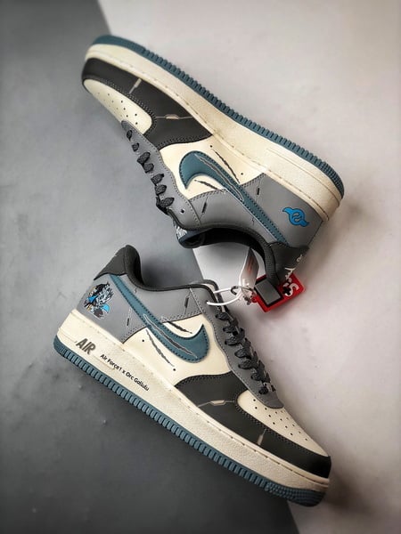 Air Force 1 Low Digimon Cinza e Azul - Vista 6