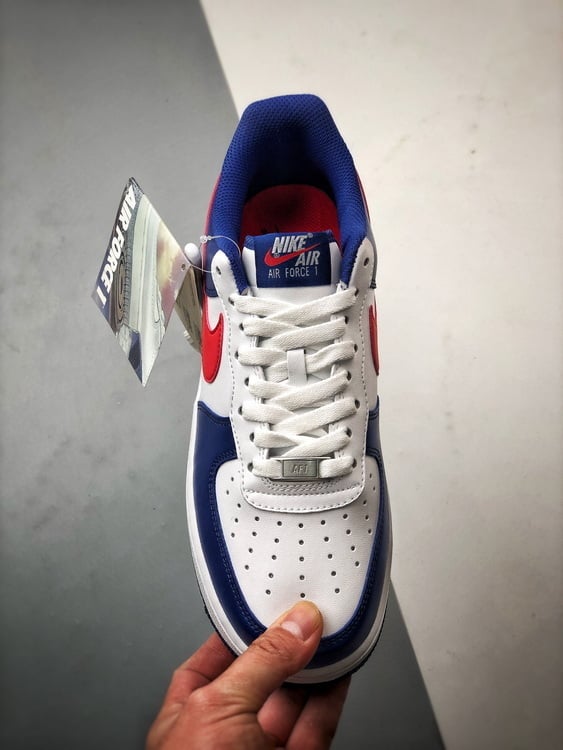 Air Force 1 Low Independência Branco, Azul e Vermelho - Vista 9