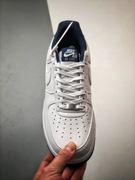 Air Force 1 Low _By You_ Branco e Azul Escuro - Vista 9