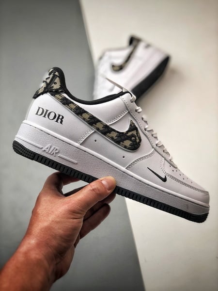 Air Force 1 Low _By You_ Dior Branco e Preto - Vista 7