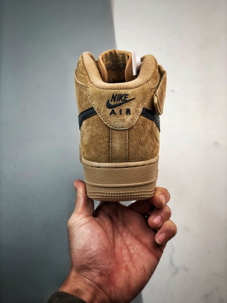 Air Force 1 Mid By You Terra e Amarelo Camurca - Vista 3