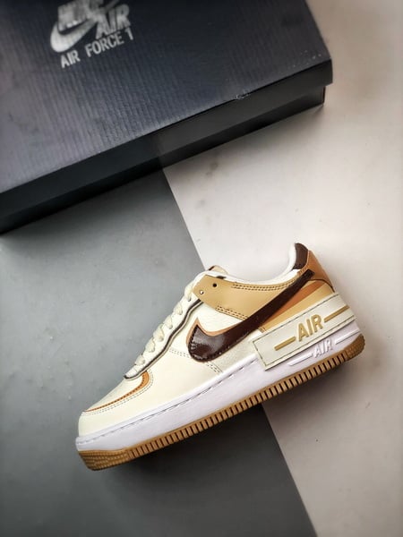 Air Force 1 Shadow Branco e Marrom - Vista 8