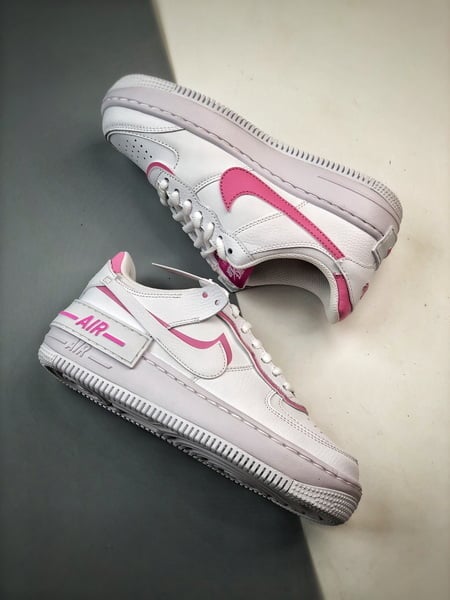 Air Force 1 Shadow Branco e Rosa - Vista 6