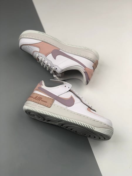 Air Force 1 Shadow Branco e Rosa - Vista 5