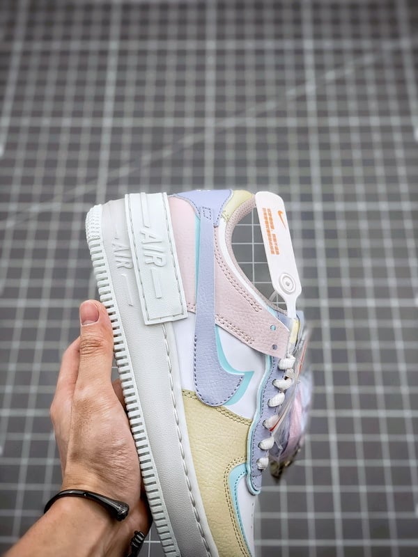 Air Force 1 Shadow Branco Azul e Rosa - Vista 3