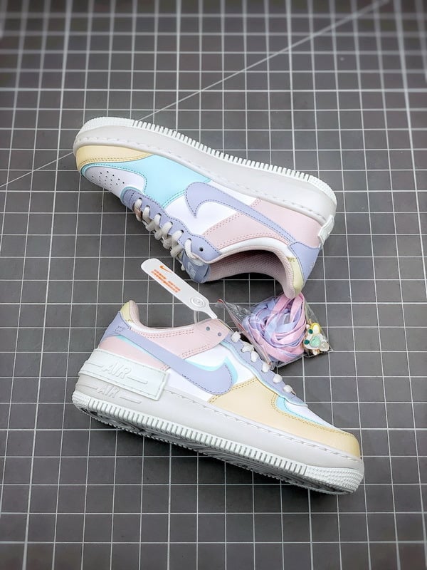 Air Force 1 Shadow Branco Azul e Rosa - Vista 4