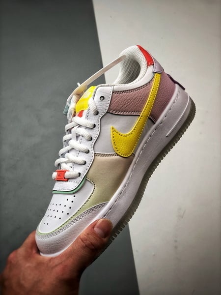 Air Force 1 Shadow Branco Azul e Roxo - Vista 5