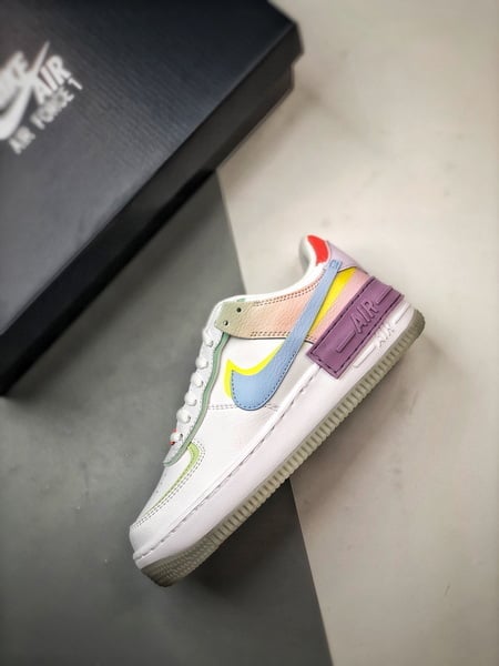 Air Force 1 Shadow Branco Azul e Roxo - Vista 8