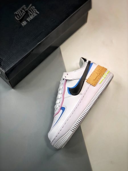 Air Force 1 Shadow Branco Preto e Amarelo - Vista 8