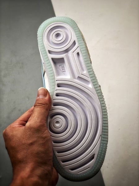 Air Force 1 Shadow Bege Preto e Azul - Vista 4