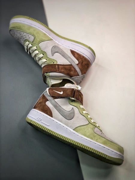 Air Force 107 Mid Verde Claro e Cinzento Meio Alto - Vista 6