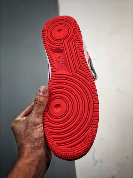 Air Force 107 Mid Branco e Vermelho 3M - Vista 4