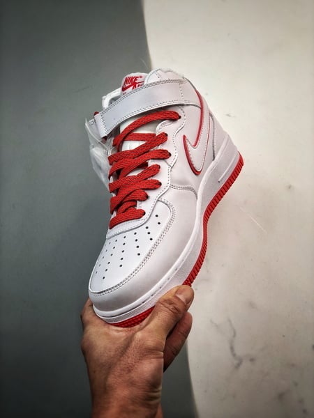 Air Force 107 Mid Branco e Vermelho 3M - Vista 5