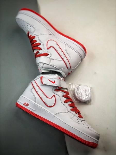 Air Force 107 Mid Branco e Vermelho 3M - Vista 6