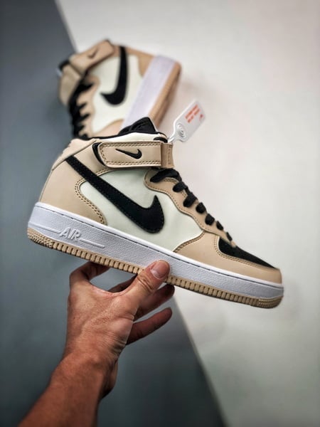 Air Force 107 Mid Bege Amarelo e Preto Meio Alto - Vista 9