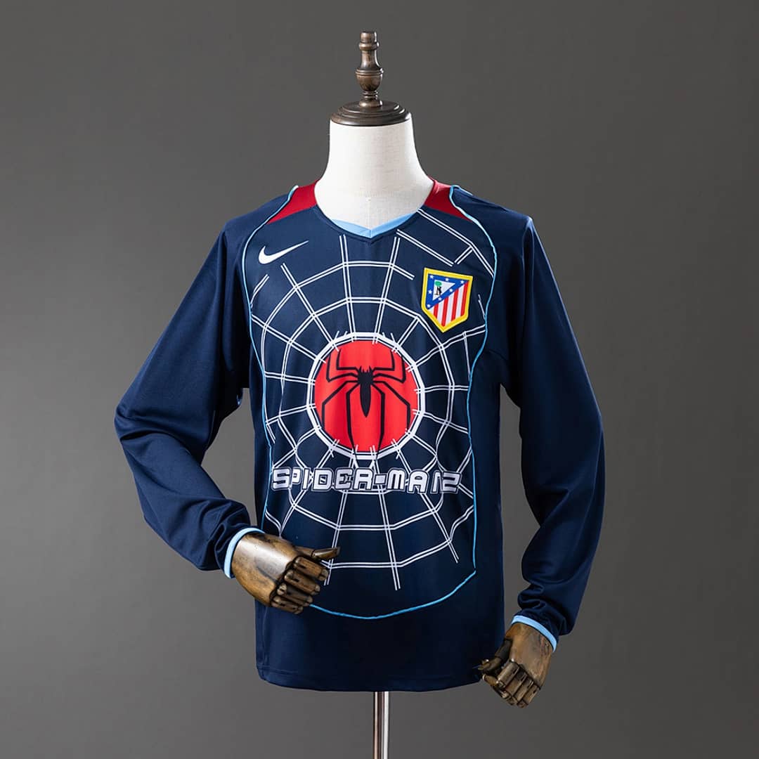 Camisola Alternativa do Atletico Madrid 2004/2005 (Retro, Manga Longa)