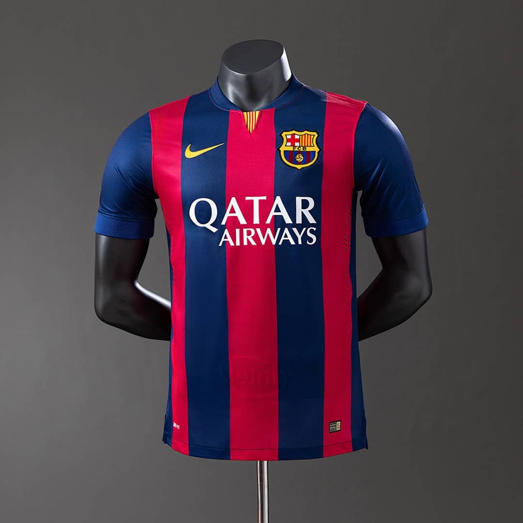 Camisola Principal do FC Barcelona 2014/2015 (Retro, Versao Jogador)