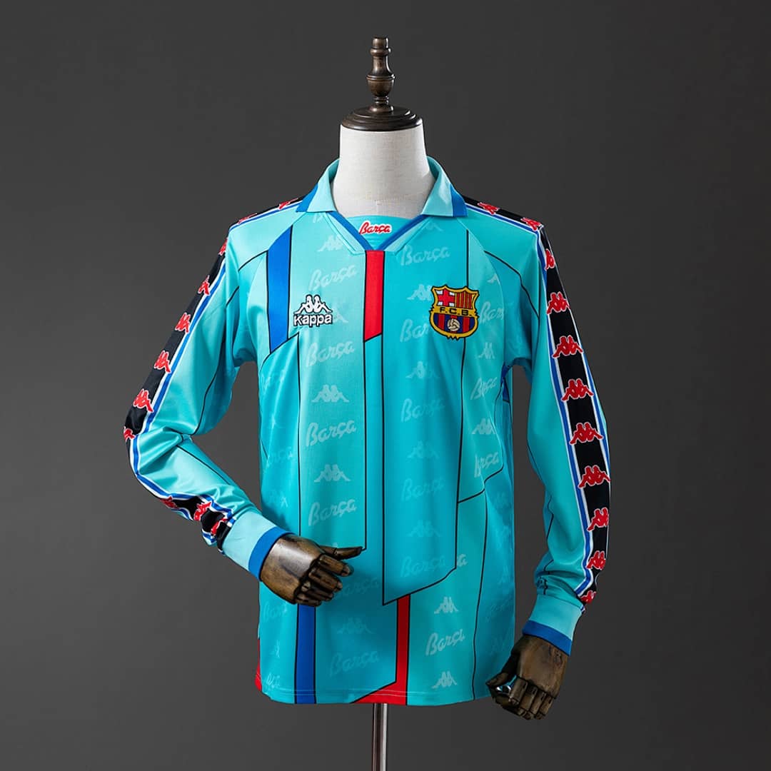 Camisola Alternativa do FC Barcelona (Retro, Manga Longa)
