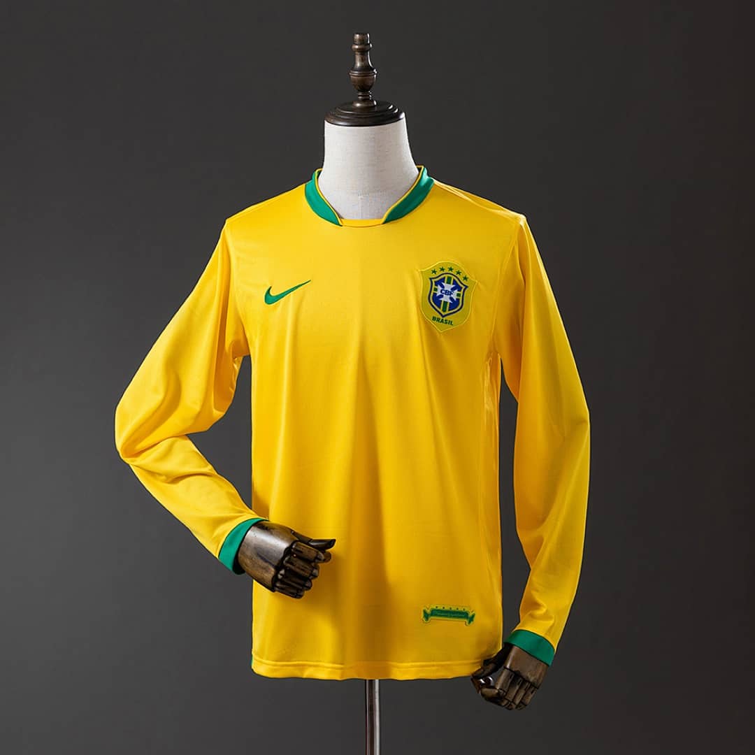 Camisola Principal do Brasil 2006 (Retro, Manga Longa)