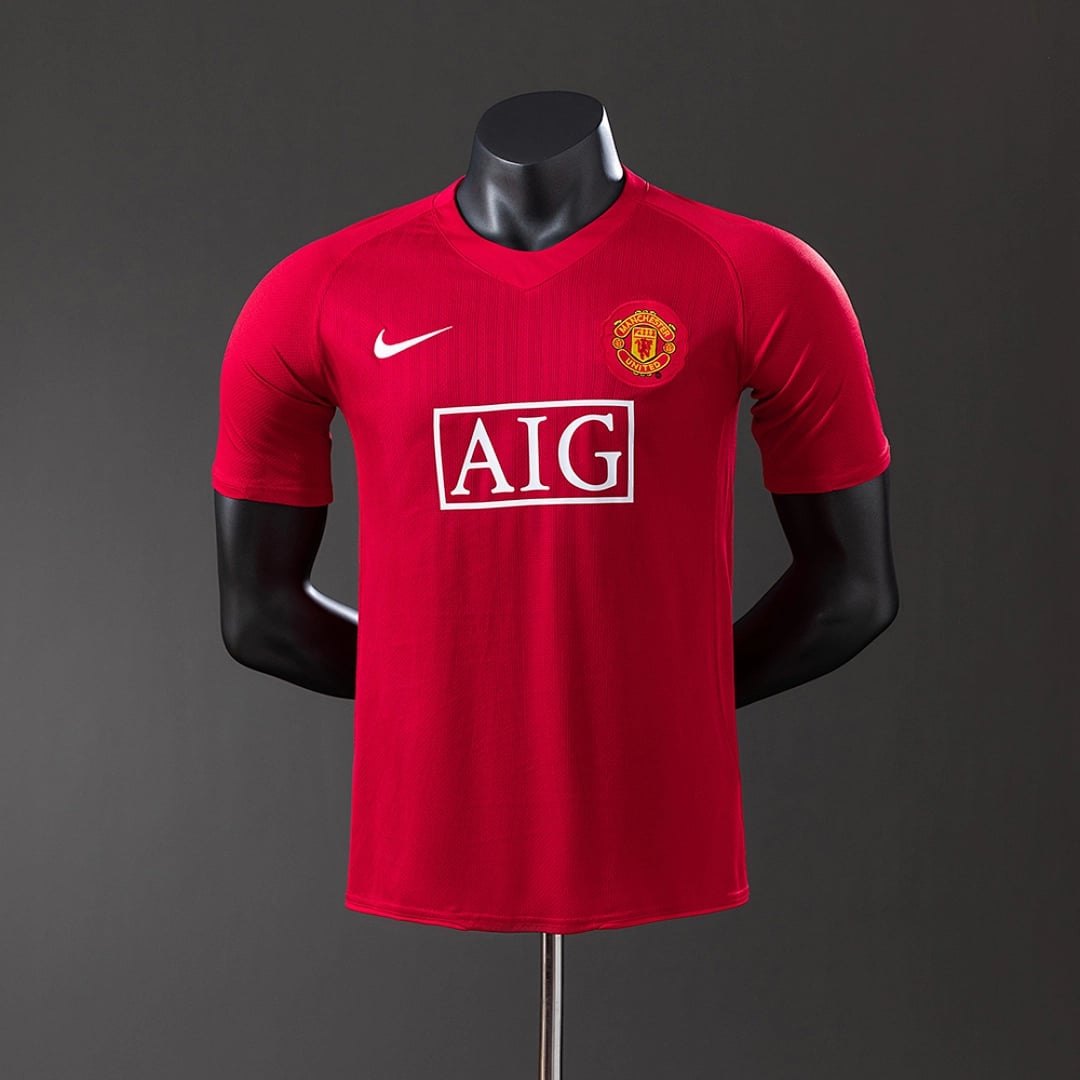 Camisola Principal do Manchester United 2007/2008 (Retro, Versao Jogador) - Vista 1