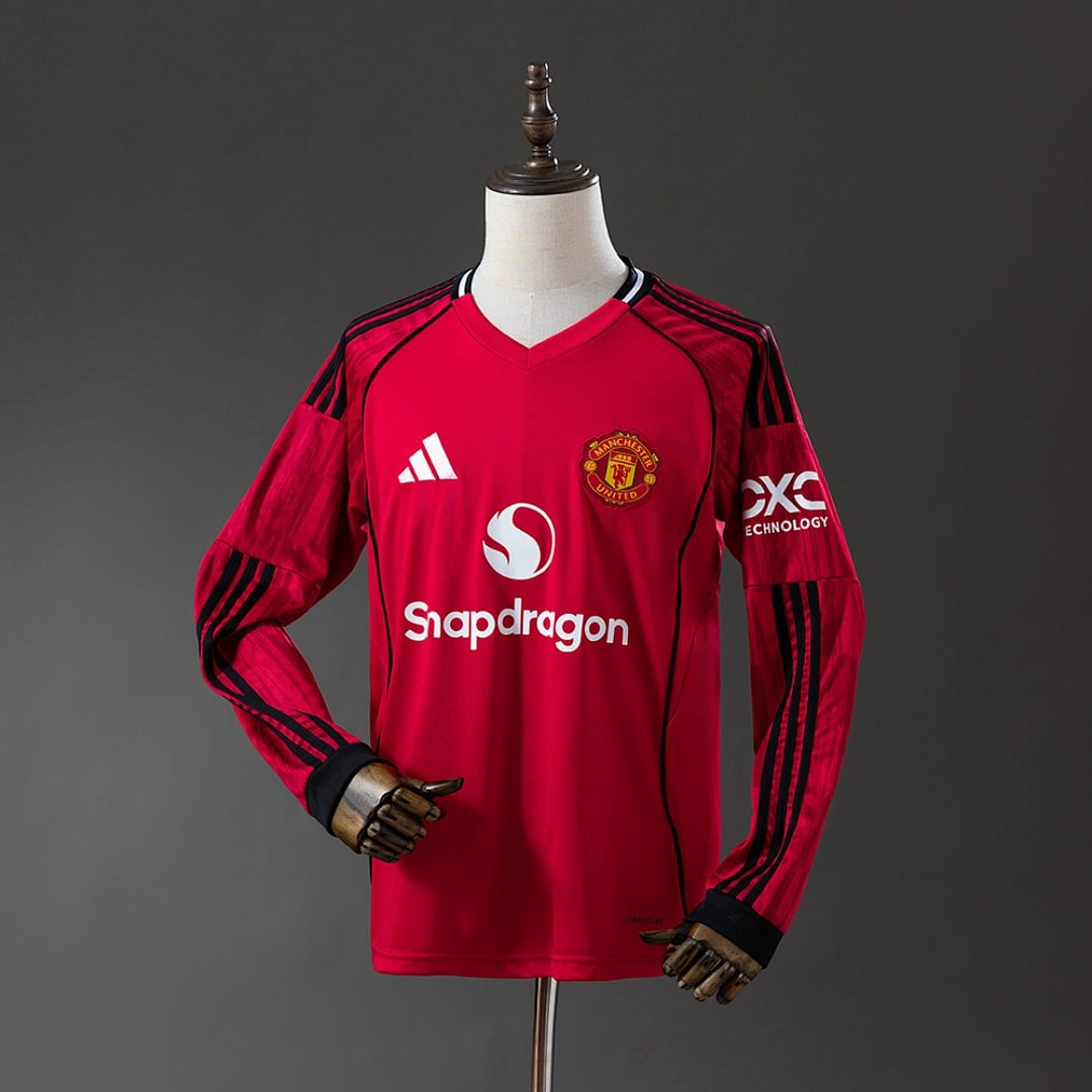 Camisola Principal do Manchester United 2025/2026 (Manga Longa) - Vista 1