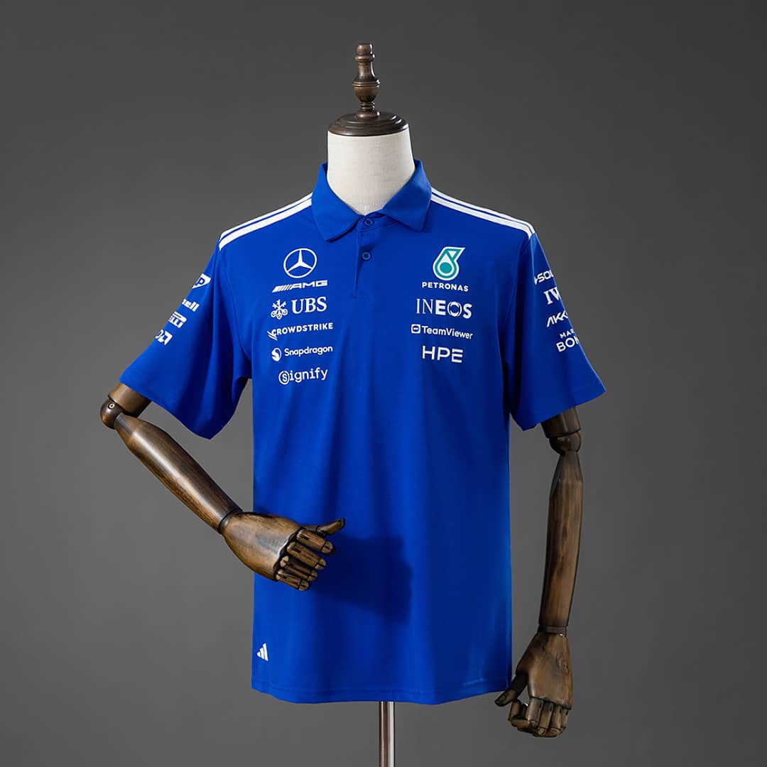 Polo Mercedes-AMG F1 Fato de Corrida Azul 2026
