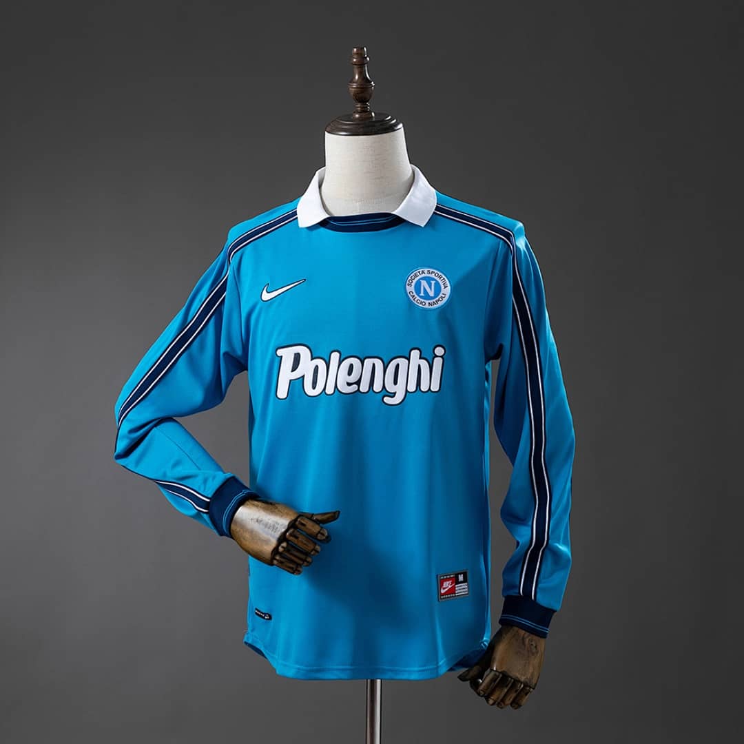 Camisola Principal do Napoli 1998/1999 (Retro, Manga Longa)