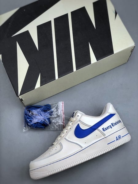 Nike Air Force 1 Low 07 x VLONE Branco e Azul - Vista 8