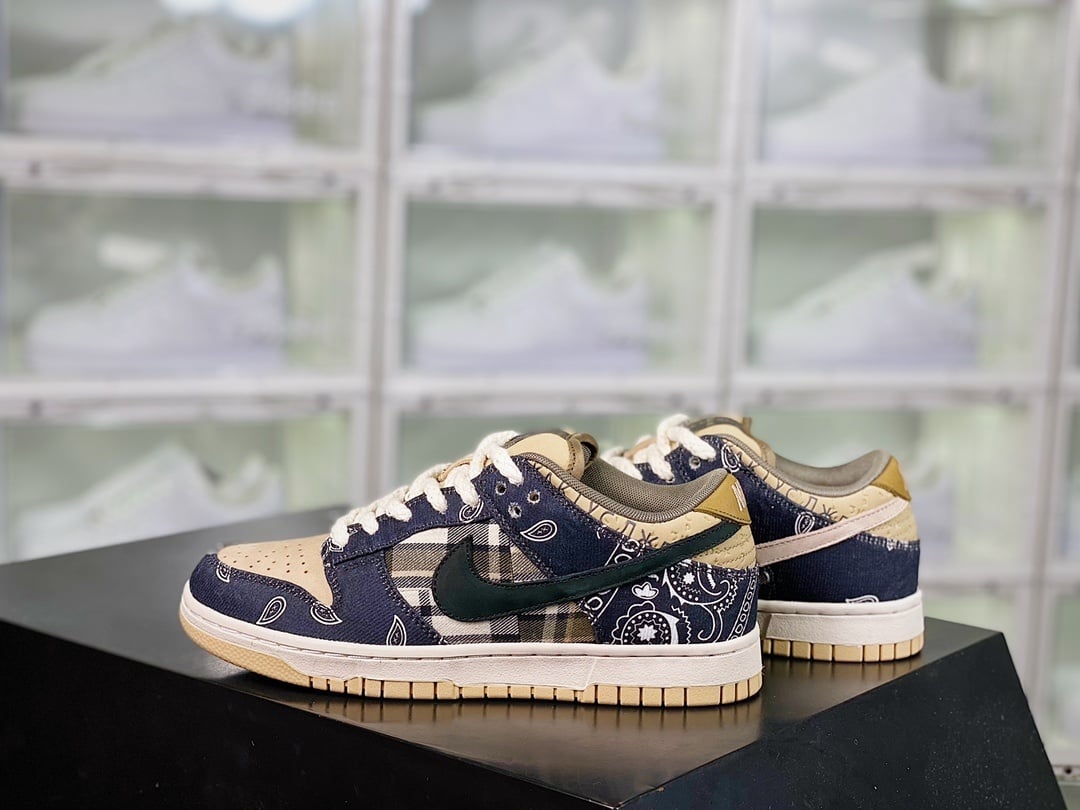 NK Dunk Low TS Colab Cashew Preto, Branco e Terra - Vista 2