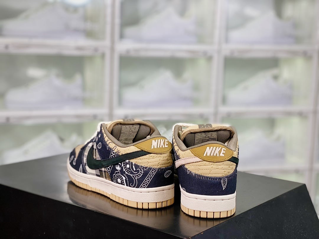 NK Dunk Low TS Colab Cashew Preto, Branco e Terra - Vista 3
