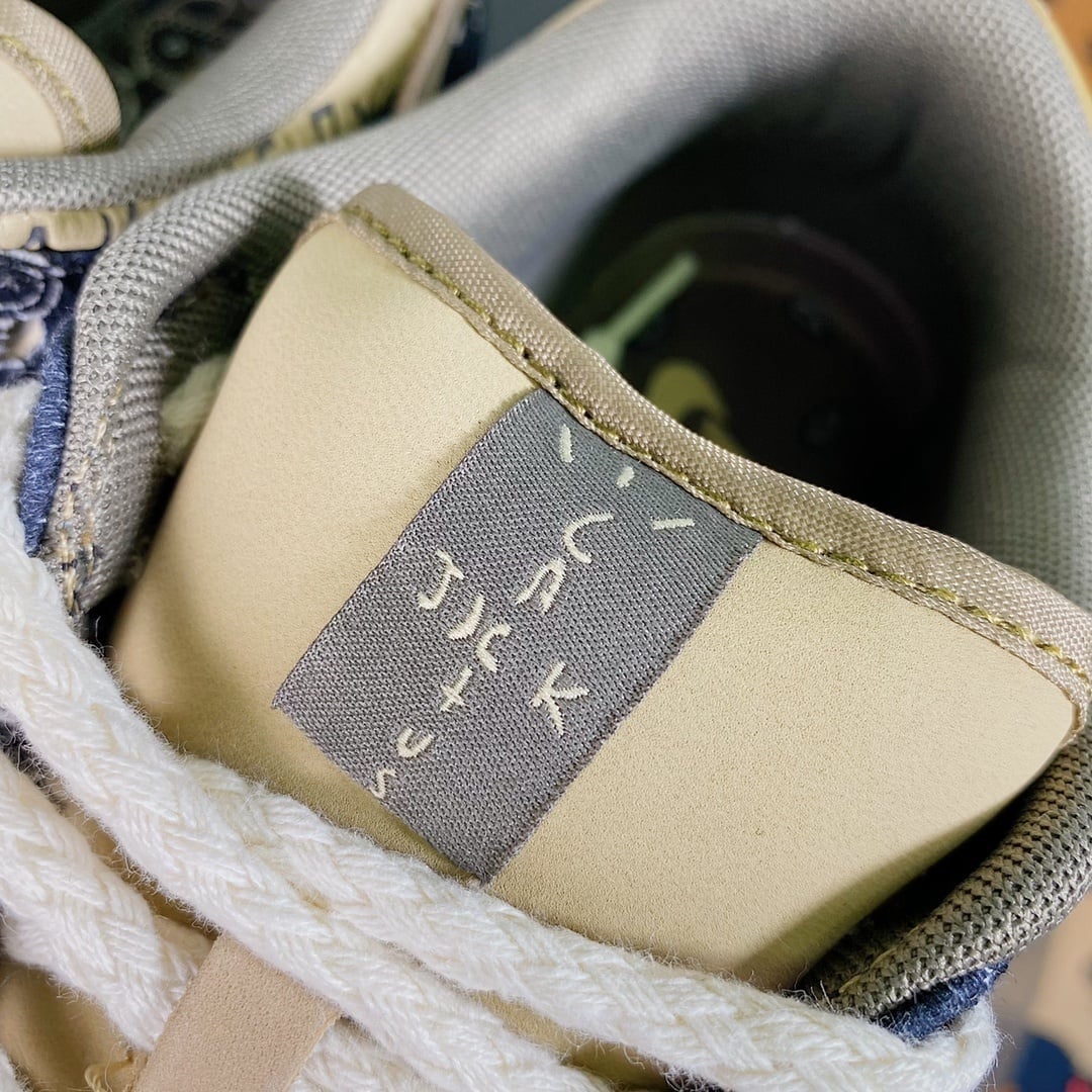 NK Dunk Low TS Colab Cashew Preto, Branco e Terra - Vista 6