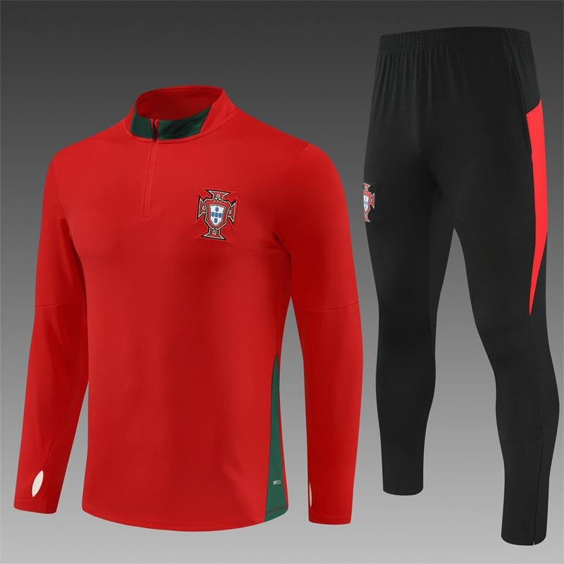Fato de Treino Seleção Portugal 2026 Vermelho Meio Fecho - Vista 1
