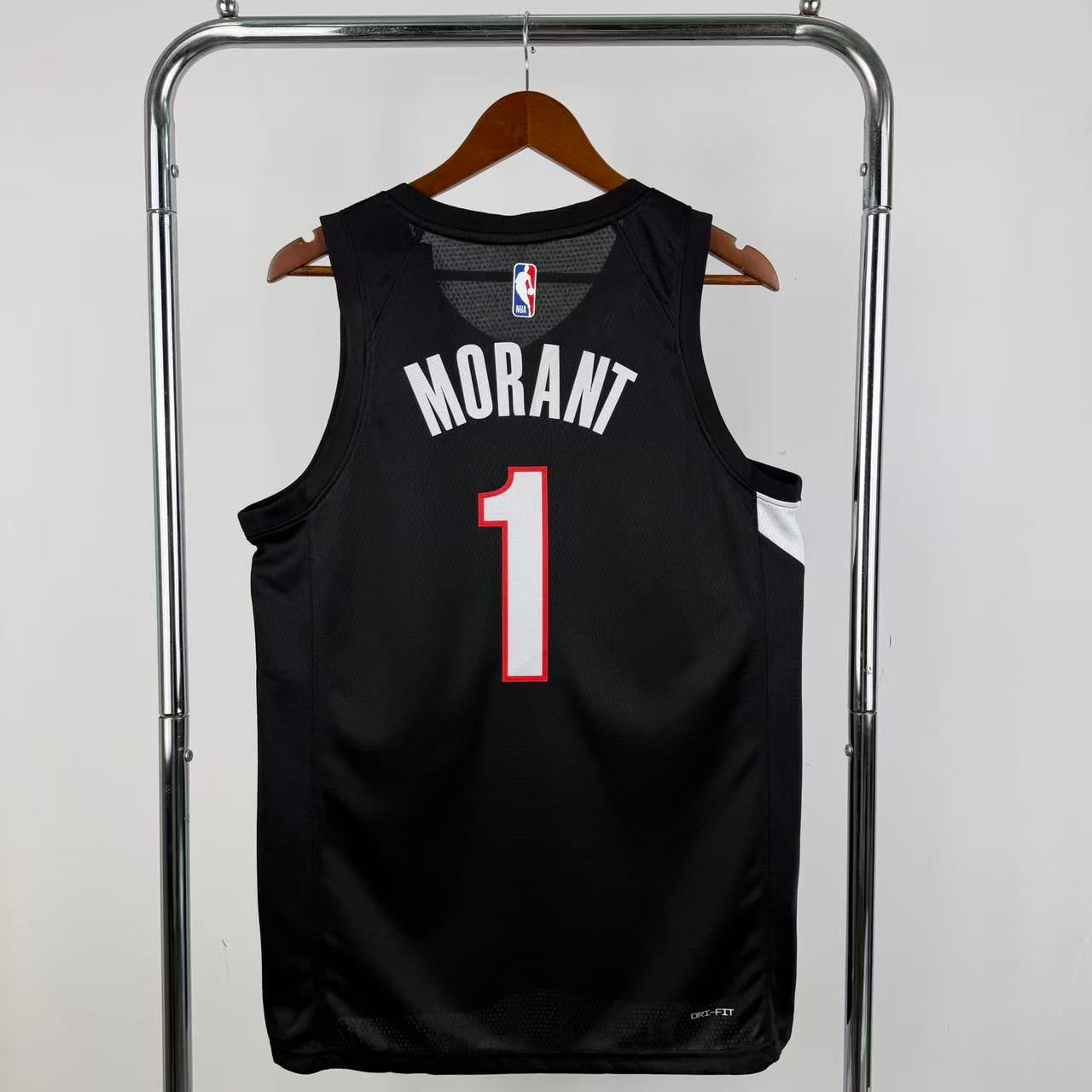 Camisola NBA Portland Trail Blazers Preta 2025/26 - Ja Morant #1 - Vista 1