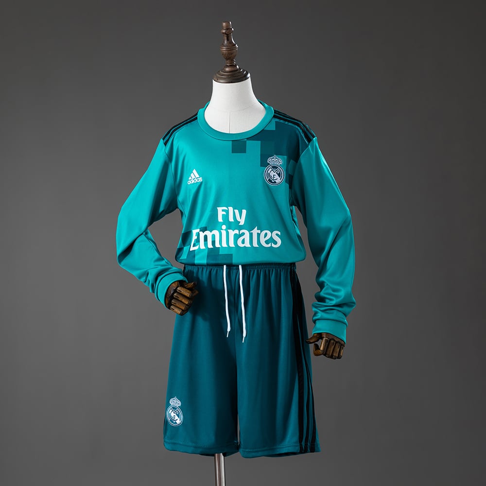 Camisola Terceira Retro Real Madrid Manga Comprida 2017/2018 Criança - Vista 1
