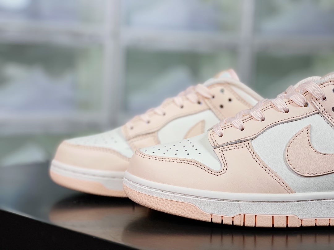 NK Dunk Low Cherry Blossom Branco, Rosa e Pérola - Vista 8