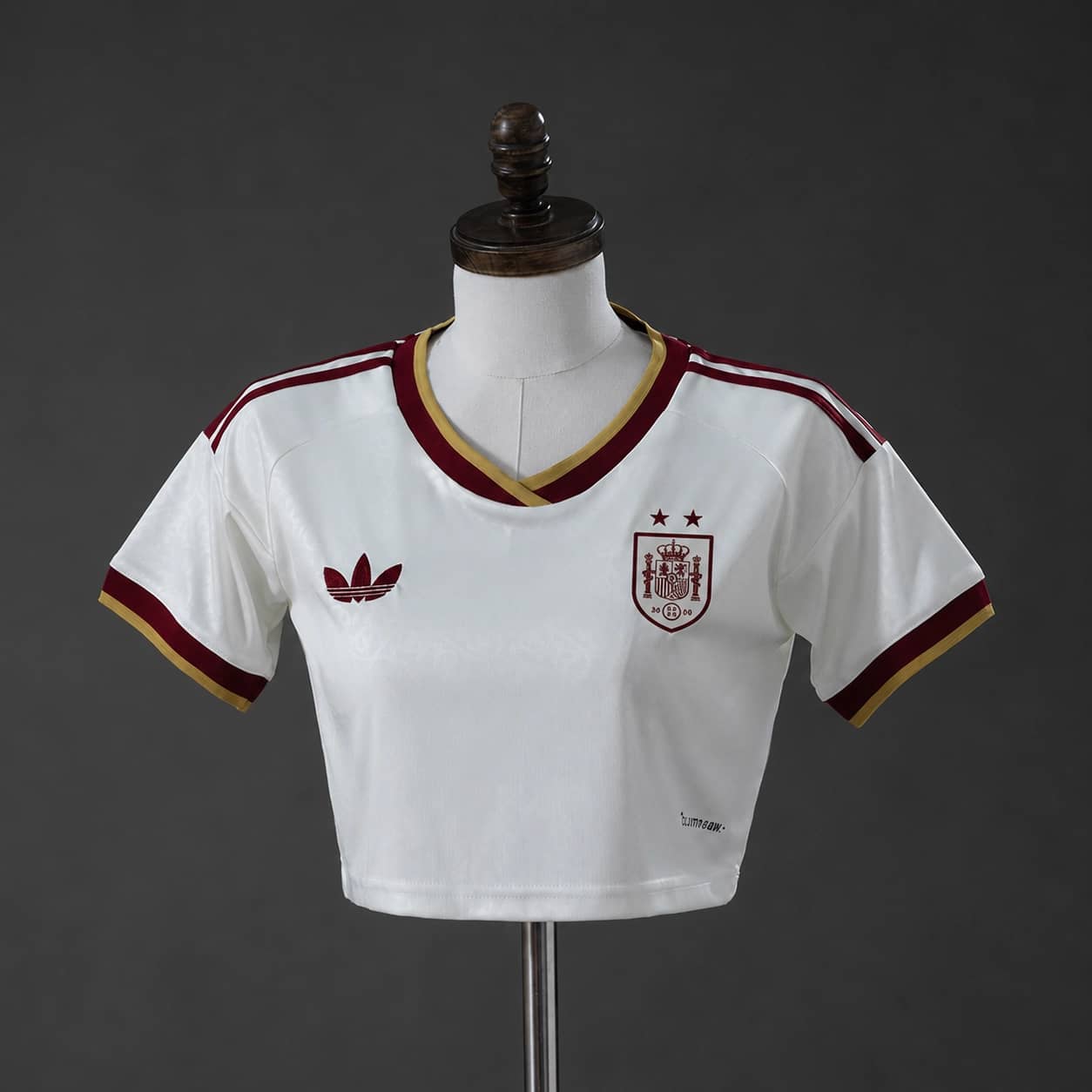 Camisola Espanha 2026 Alternativa Edição Campeã 2 Estrelas Feminina Crop