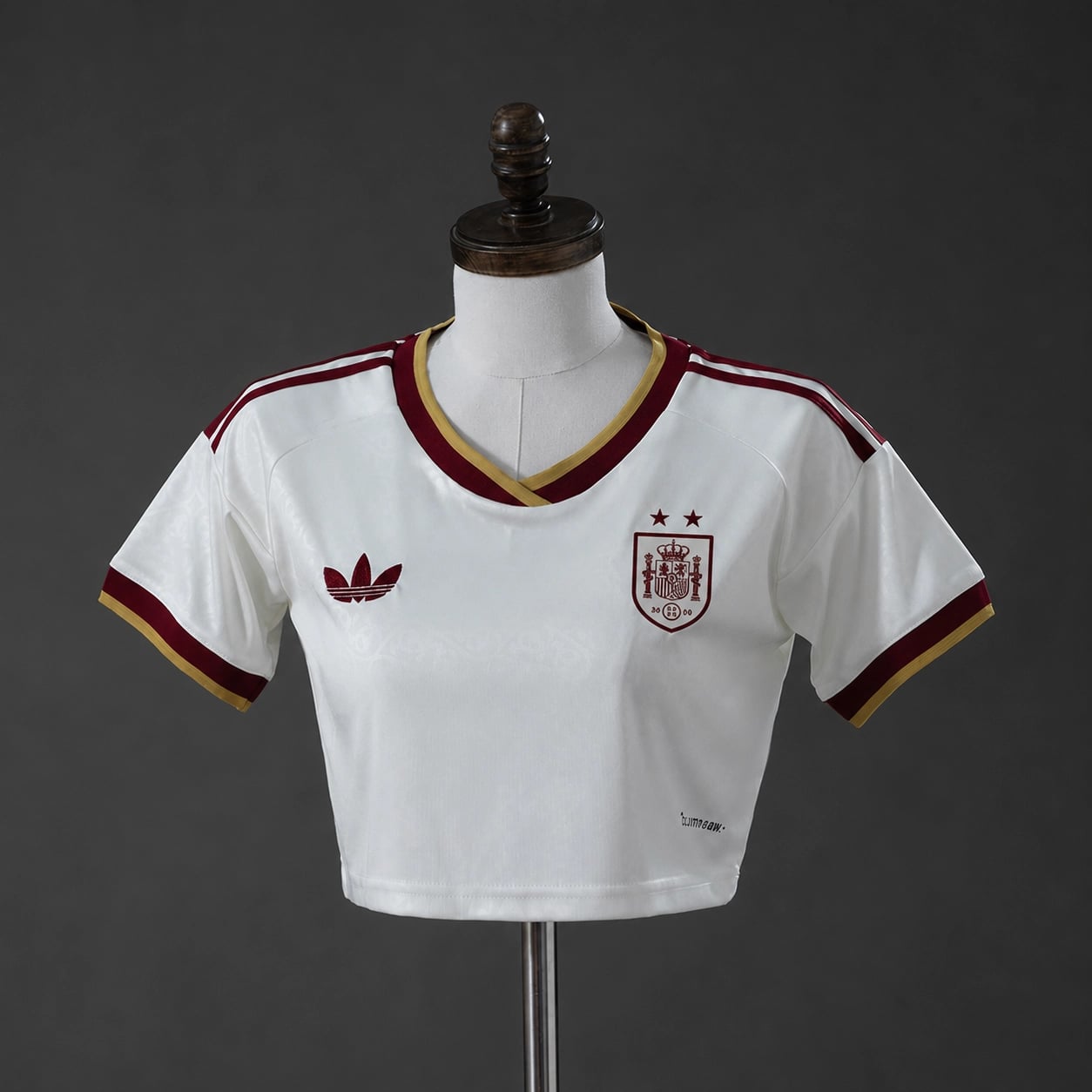 Camisola Espanha 2026 Alternativa Edição Campeã 2 Estrelas Feminina Crop - Vista 1
