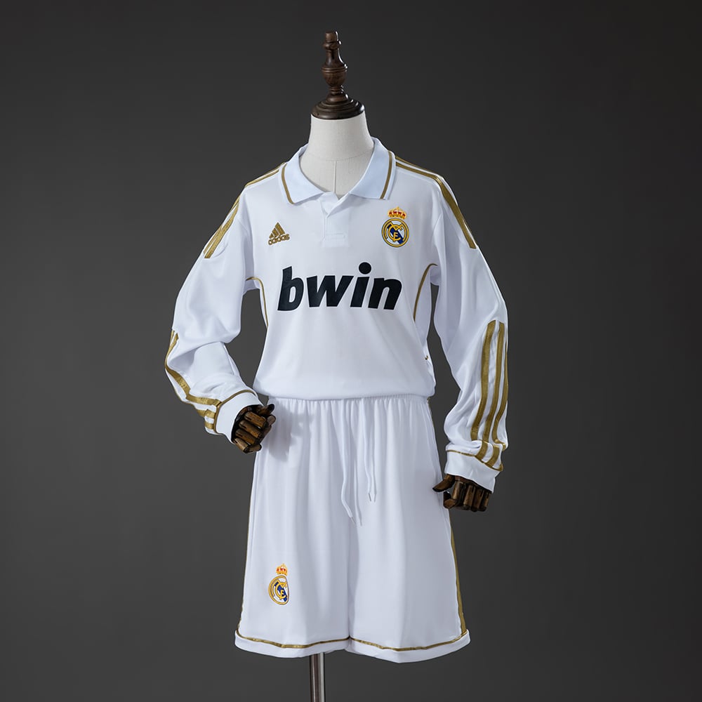 Camisola Principal Retro Real Madrid 2011/2012 Manga Comprida Criança - Vista 1