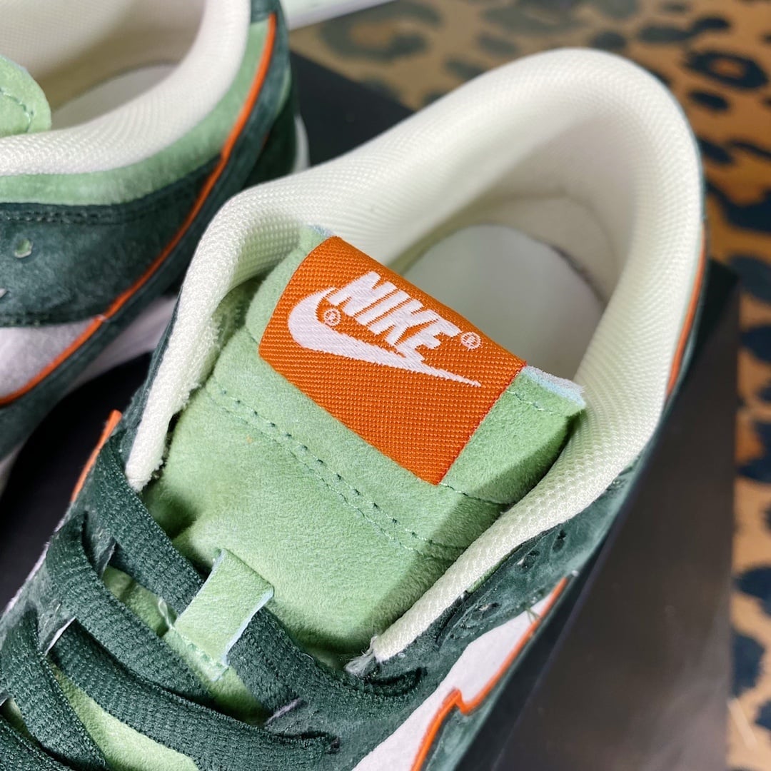 NK Dunk Low Camurça Marinho, Verde Escuro e Cinza Claro - Vista 6