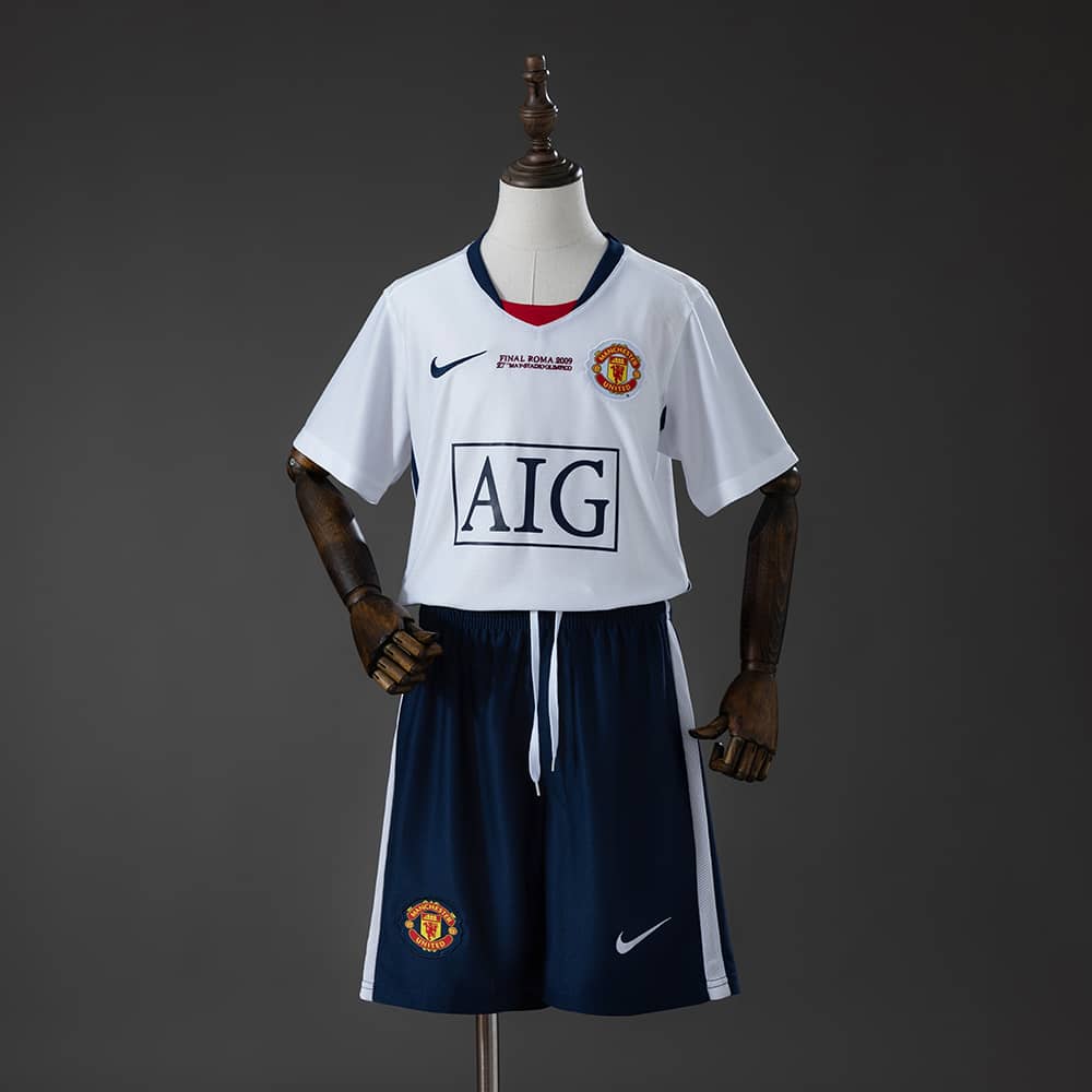 Camisola Fora Retro Manchester United UEFA Champions League 2008/2009 Criança