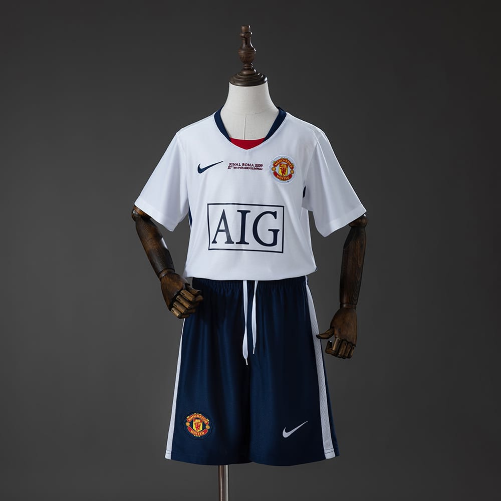 Camisola Fora Retro Manchester United UEFA Champions League 2008/2009 Criança - Vista 1