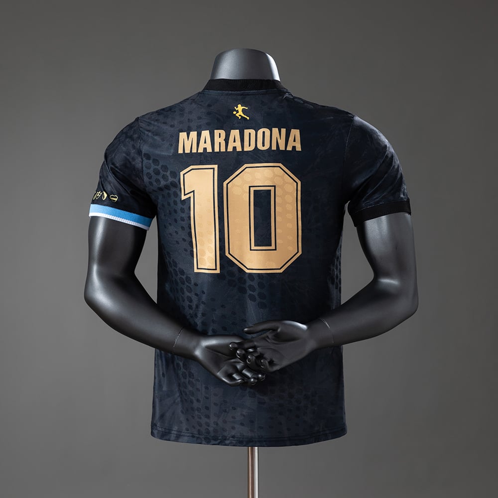 Camisola Edição Especial Maradona #10 Argentina Preto Versão Jogador - Vista 2