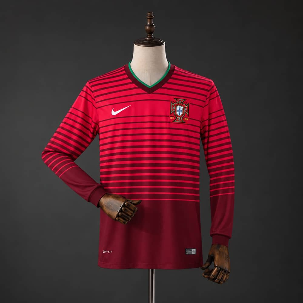 Camisola Portugal 2014 Principal Retro Manga Comprida